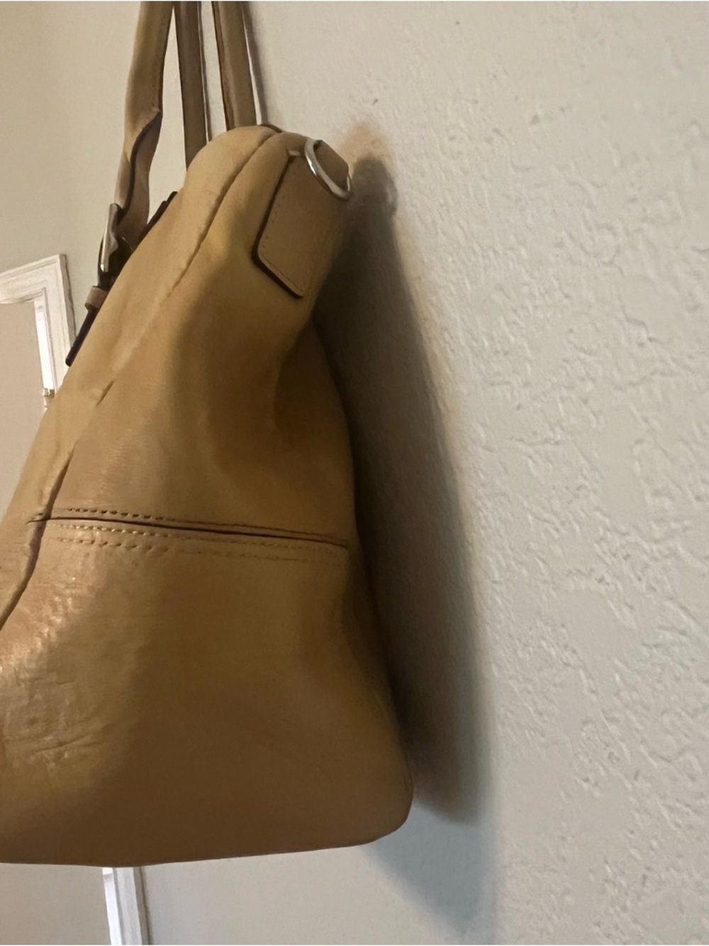 COACH Hamilton Soft Leather Satchel Purse Bag Tan Butter Yellow D1098-F13811 - Picture 12 of 16